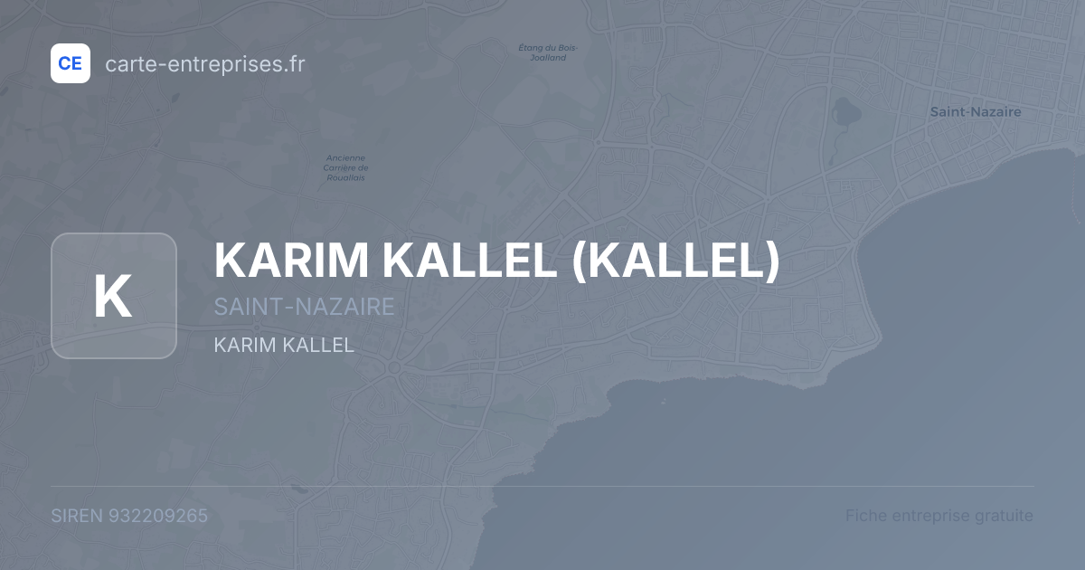 KARIM KALLEL (KALLEL) — 932209265 — fiche entreprise