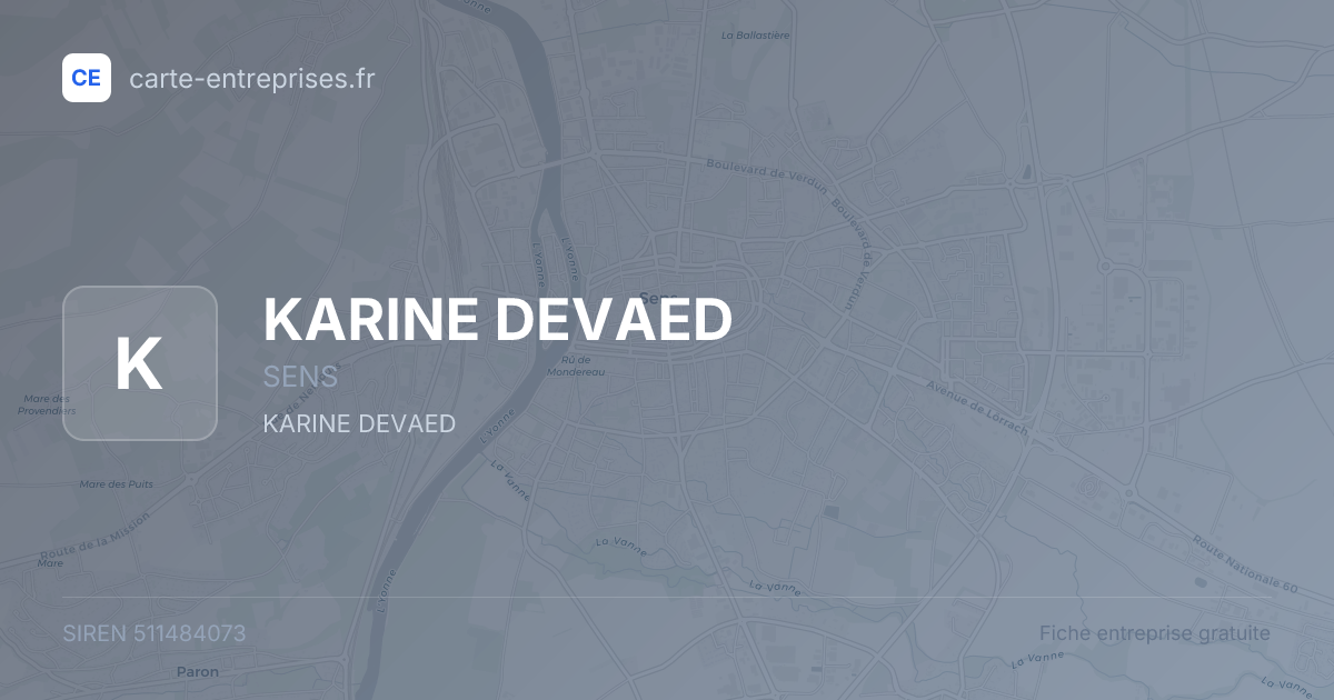 KARINE DEVAED — 511484073 — fiche entreprise