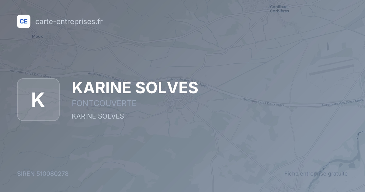 KARINE SOLVES — 510080278 — fiche entreprise