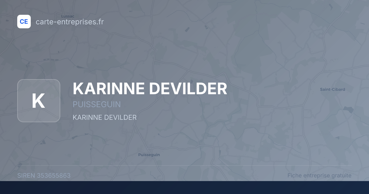 KARINNE DEVILDER — 353655863 — fiche entreprise