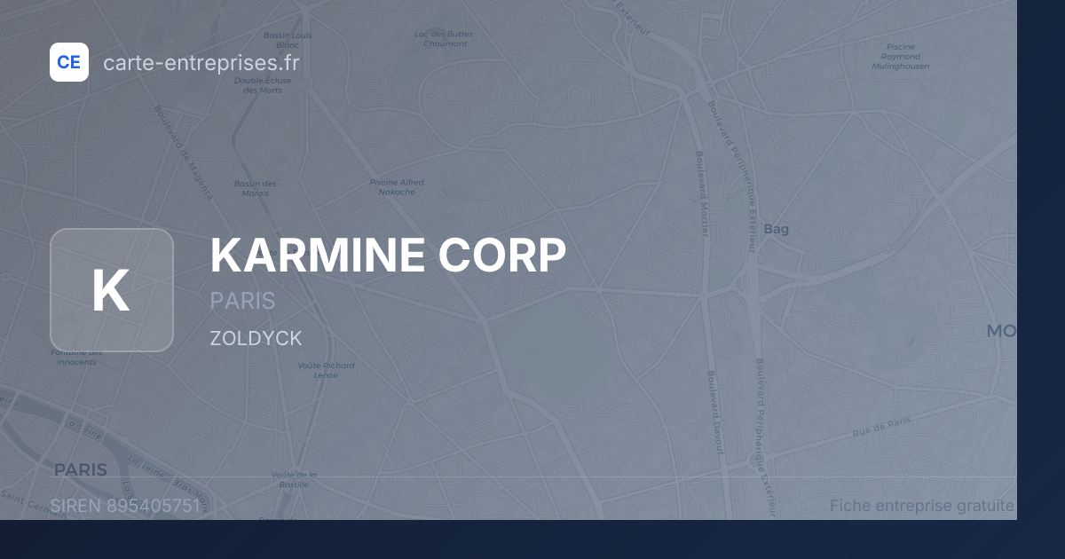 KARMINE CORP — 895405751 — fiche entreprise