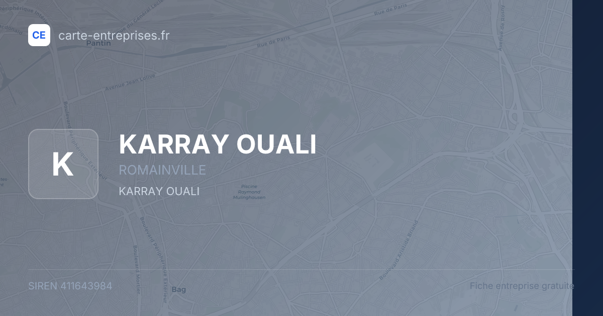 KARRAY OUALI — 411643984 — fiche entreprise