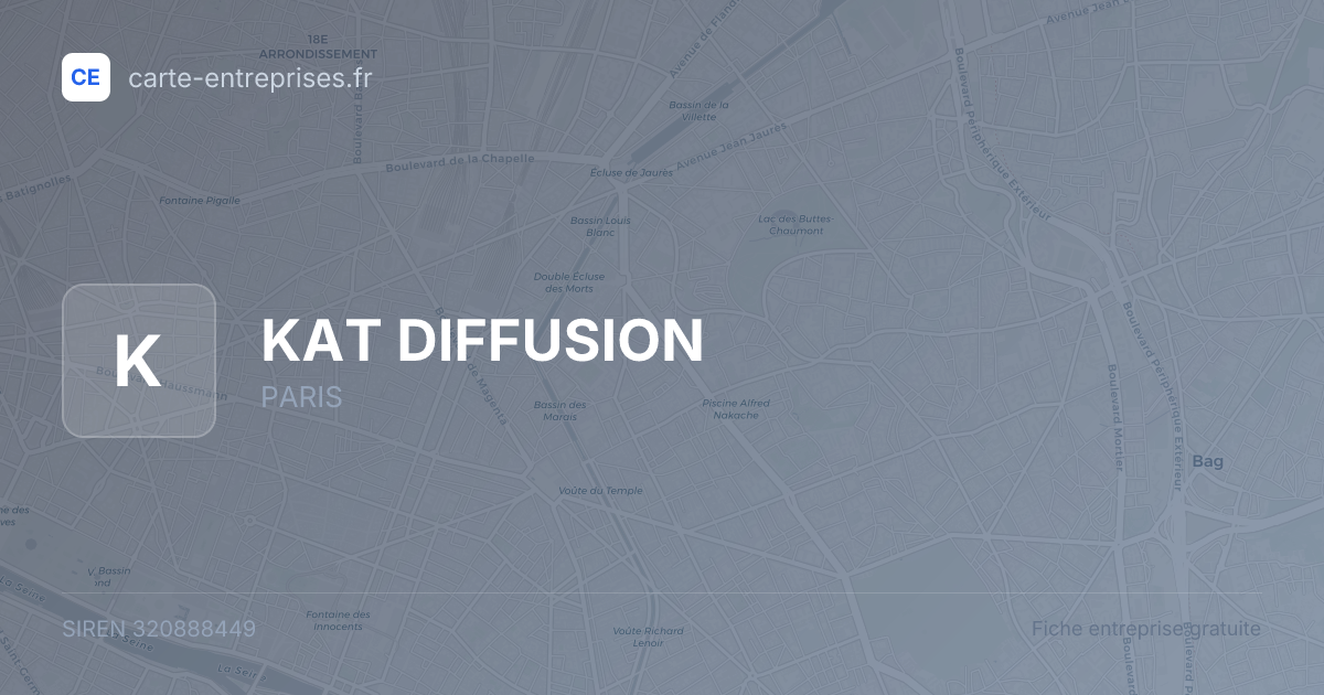 KAT DIFFUSION — 320888449 — fiche entreprise