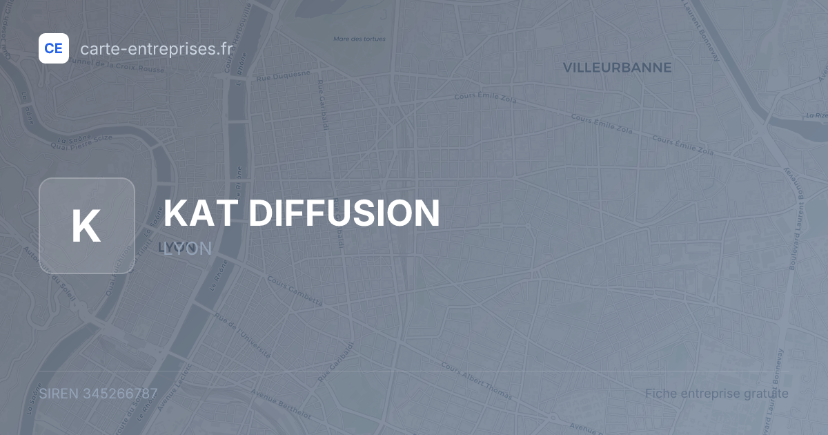 KAT DIFFUSION — 345266787 — fiche entreprise