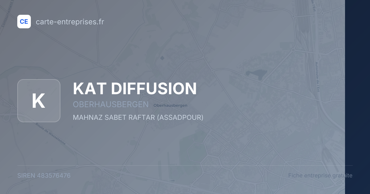 KAT DIFFUSION — 483576476 — fiche entreprise