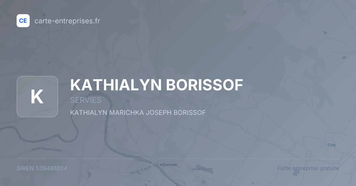 KATHIALYN BORISSOF — 539481804 — fiche entreprise