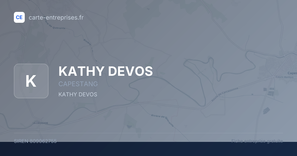 KATHY DEVOS — 809062755 — fiche entreprise