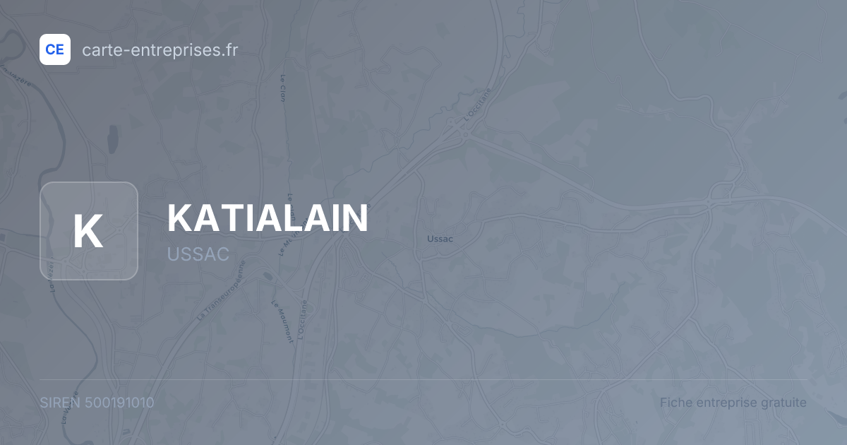KATIALAIN — 500191010 — fiche entreprise