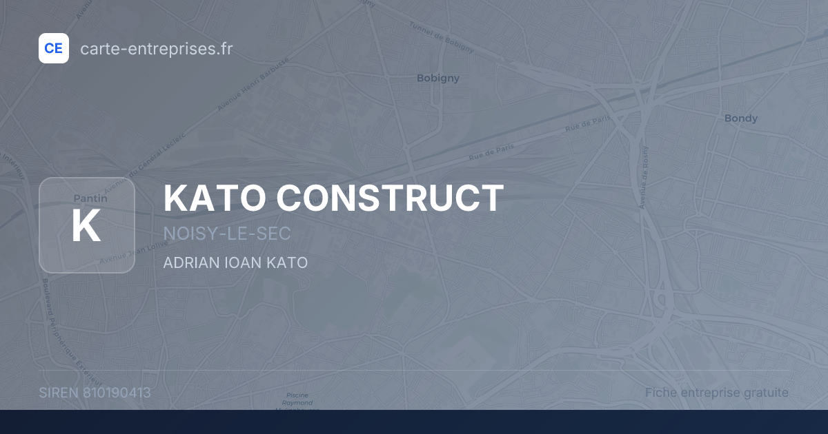 KATO CONSTRUCT — 810190413 — fiche entreprise