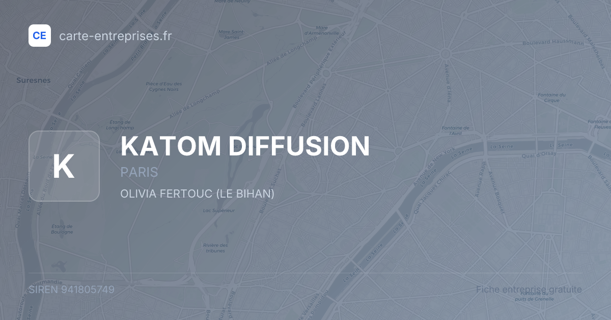 KATOM DIFFUSION — 941805749 — fiche entreprise