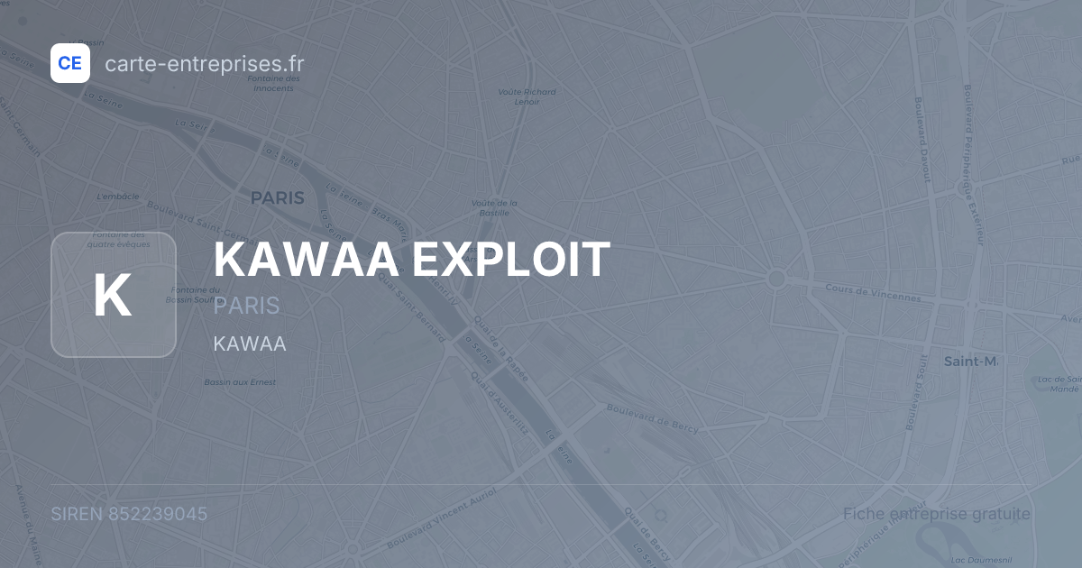 KAWAA EXPLOIT — 852239045 — fiche entreprise