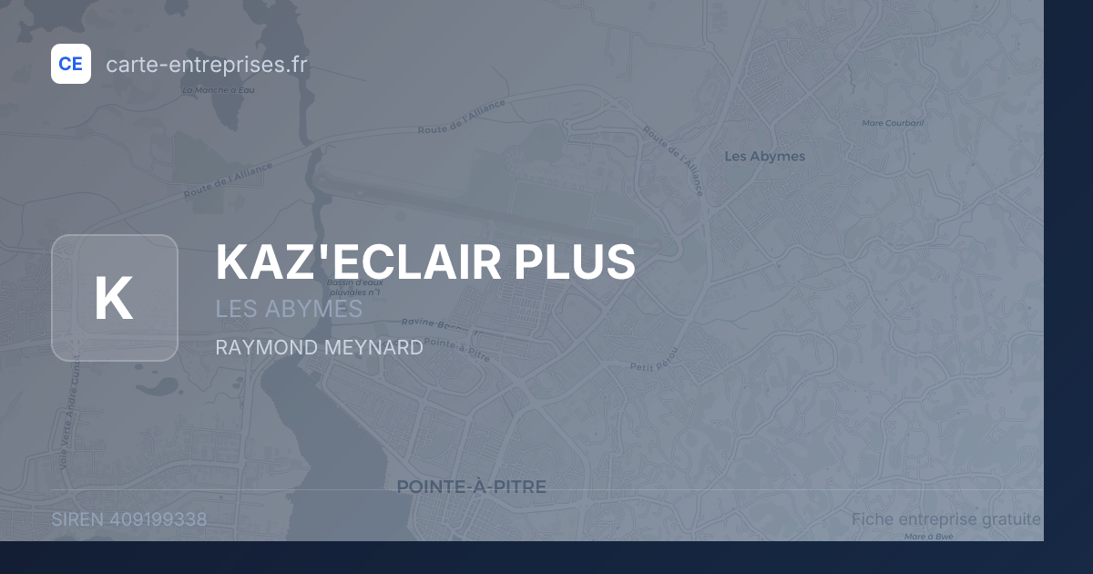 KAZ'ECLAIR PLUS — 409199338 — fiche entreprise