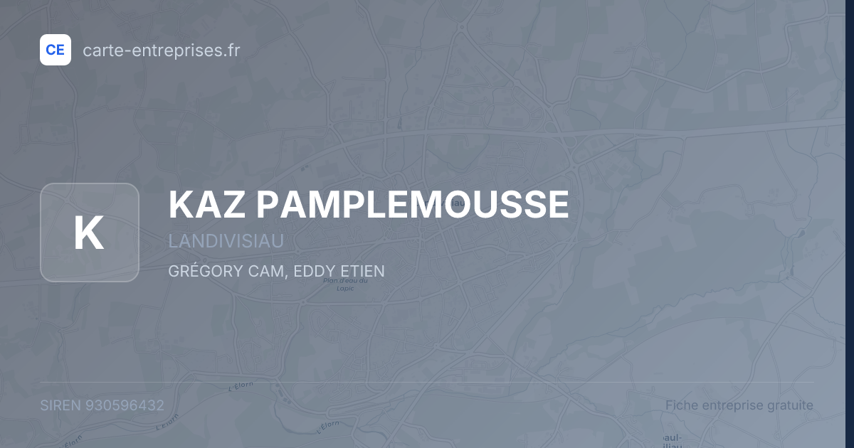 KAZ PAMPLEMOUSSE — 930596432 — fiche entreprise