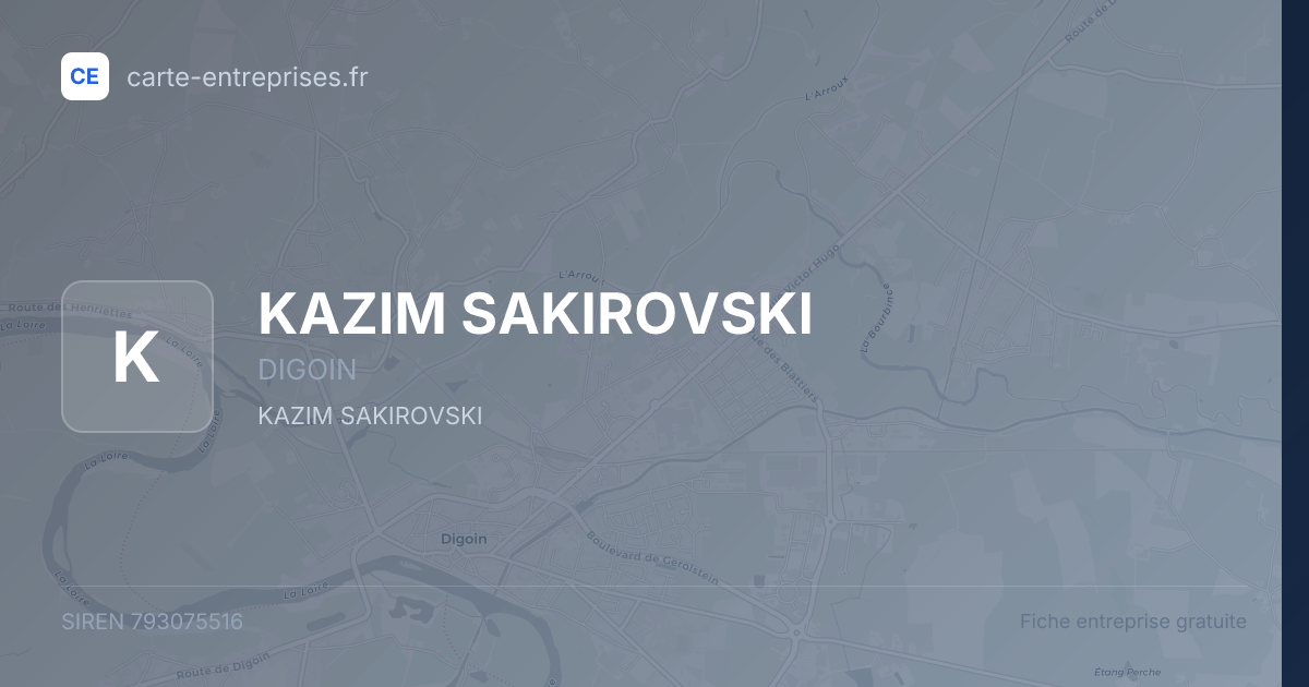 KAZIM SAKIROVSKI — 793075516 — fiche entreprise