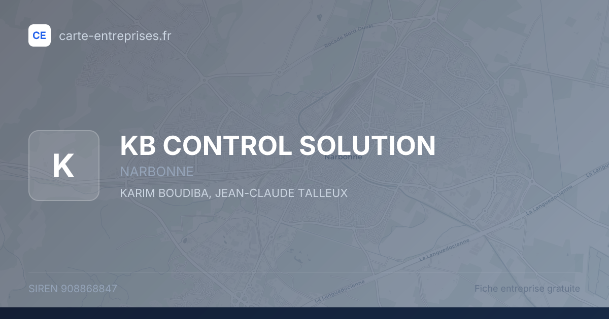 KB CONTROL SOLUTION — 908868847 — fiche entreprise