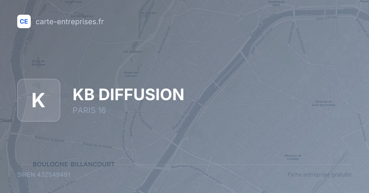 KB  DIFFUSION — 432549491 — fiche entreprise