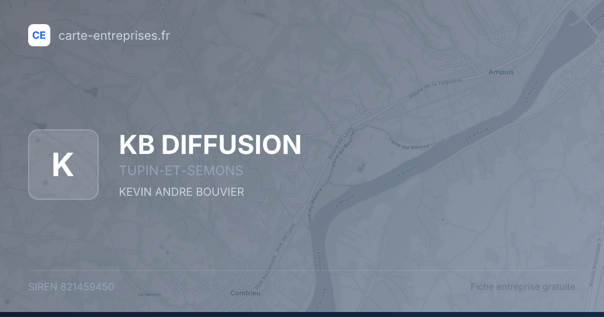KB DIFFUSION — 821459450 — fiche entreprise