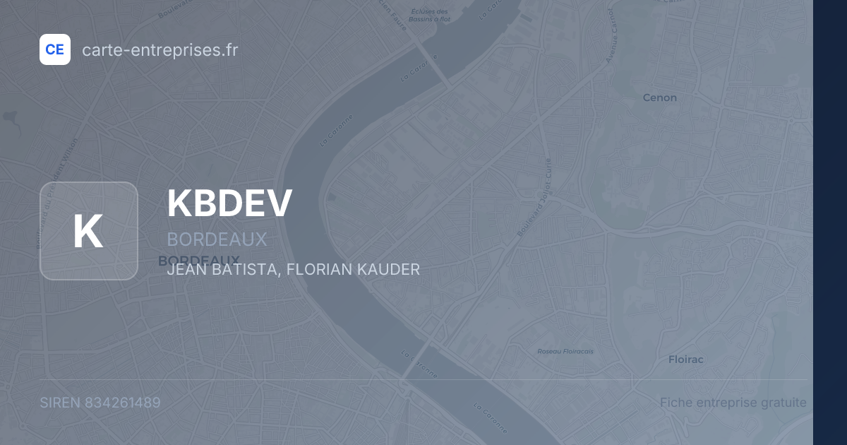 KBDEV — 834261489 — fiche entreprise