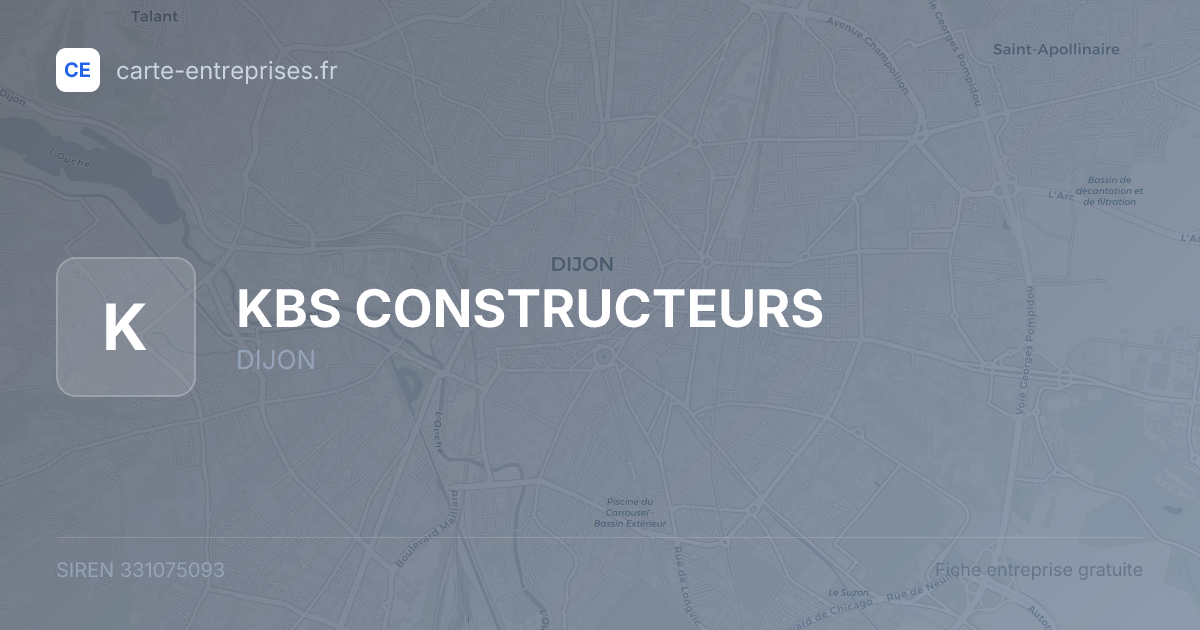 KBS CONSTRUCTEURS — 331075093 — fiche entreprise