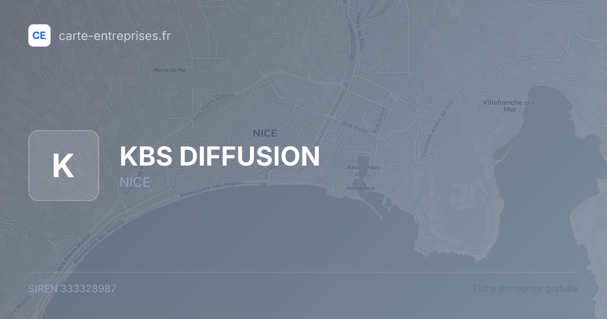 KBS DIFFUSION — 333328987 — fiche entreprise