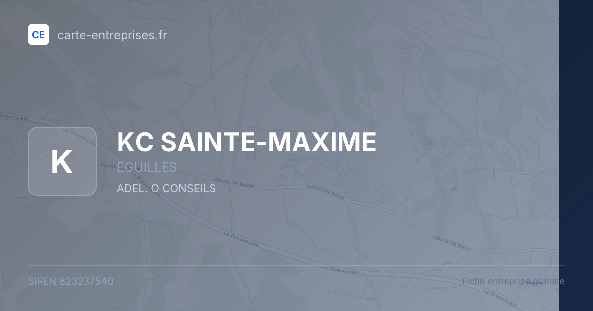 KC SAINTE-MAXIME — 823237540 — fiche entreprise
