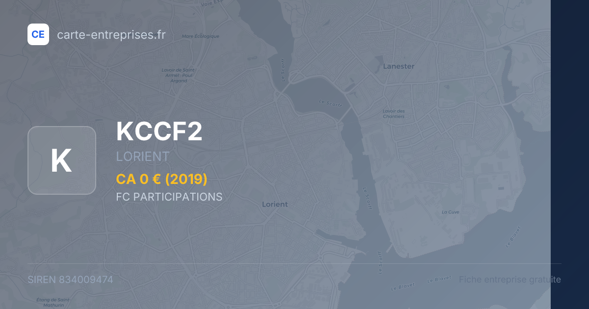 KCCF2 — 834009474 — fiche entreprise