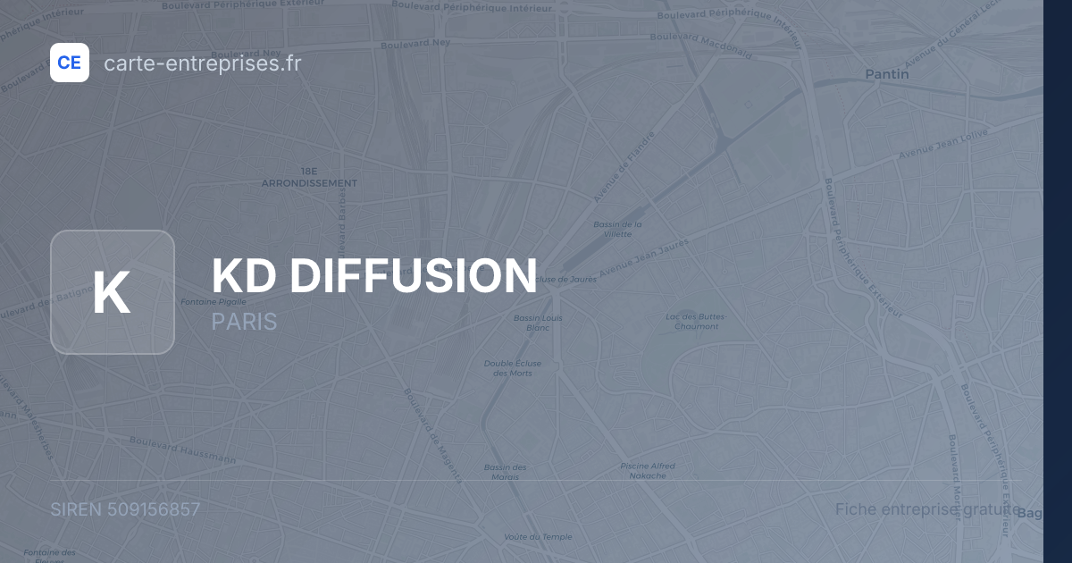 KD DIFFUSION — 509156857 — fiche entreprise