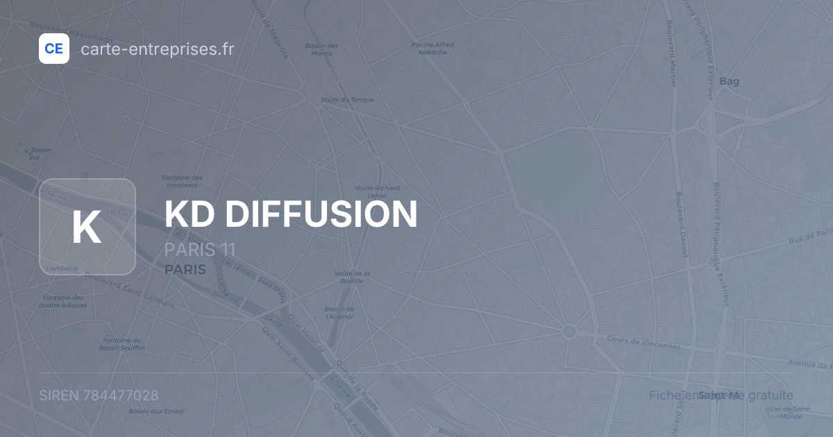 KD DIFFUSION — 784477028 — fiche entreprise