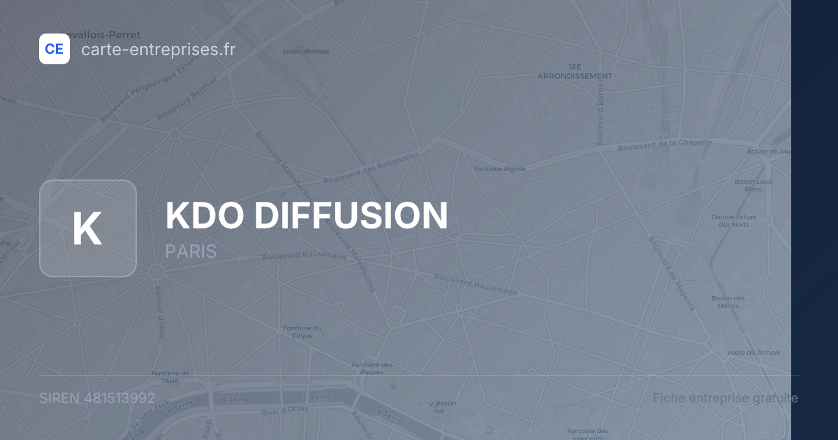 KDO DIFFUSION — 481513992 — fiche entreprise