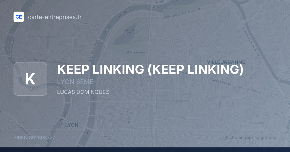 KEEP LINKING — 892803727 — fiche entreprise