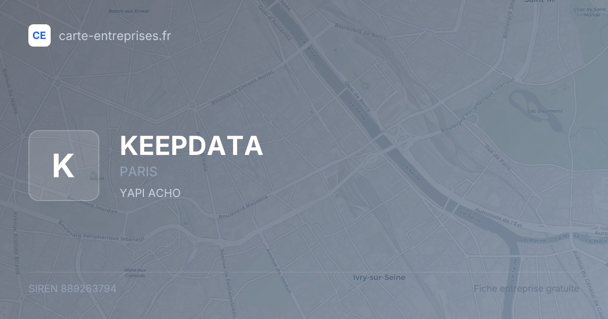KEEPDATA — 889263794 — fiche entreprise