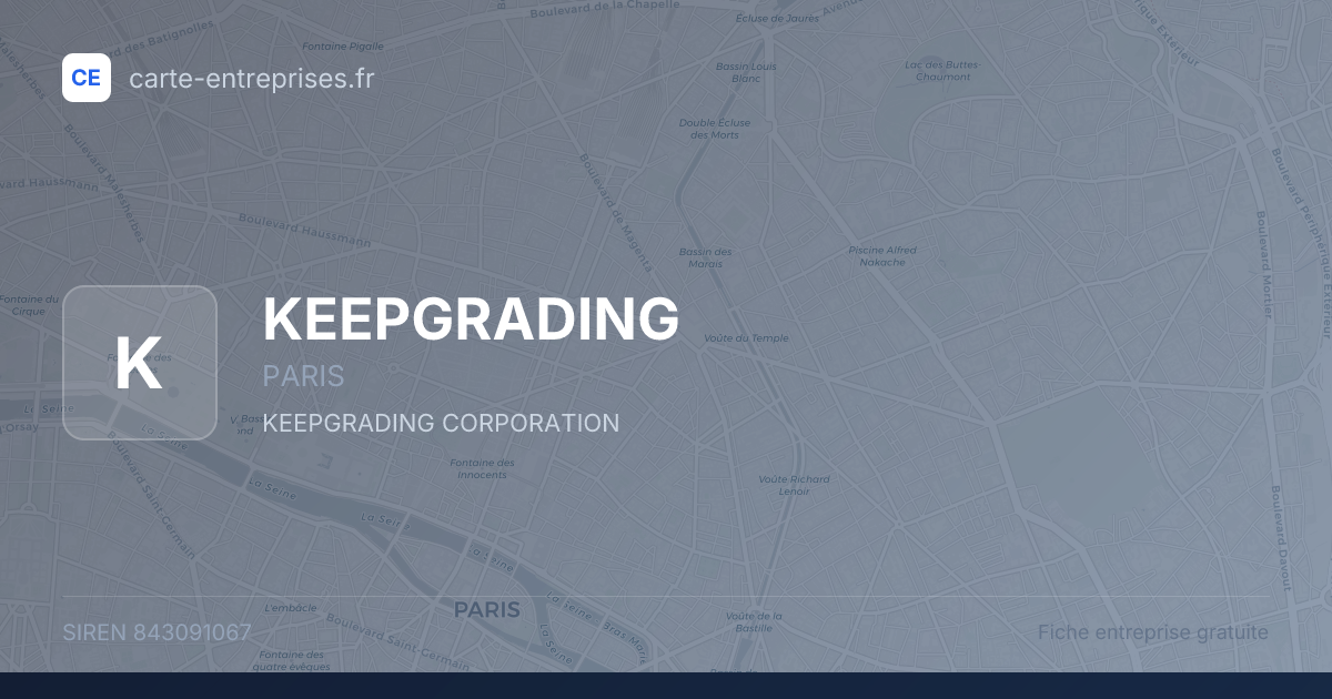 KEEPGRADING — 843091067 — fiche entreprise