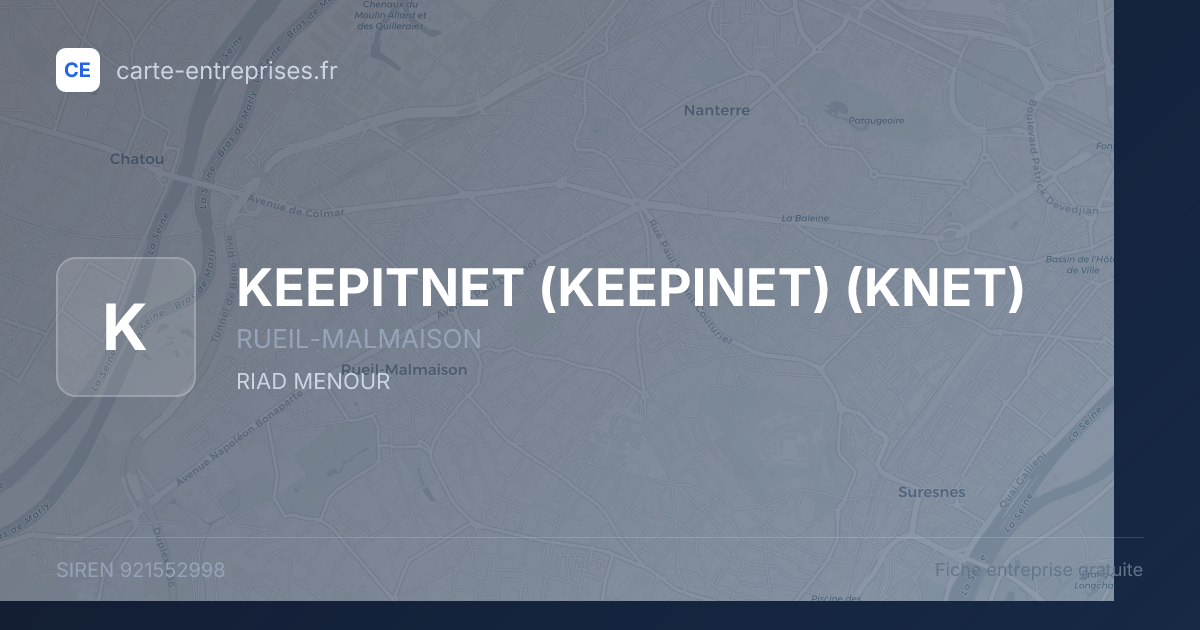 KEEPITNET (KEEPINET) (KNET) — 921552998 — fiche entreprise