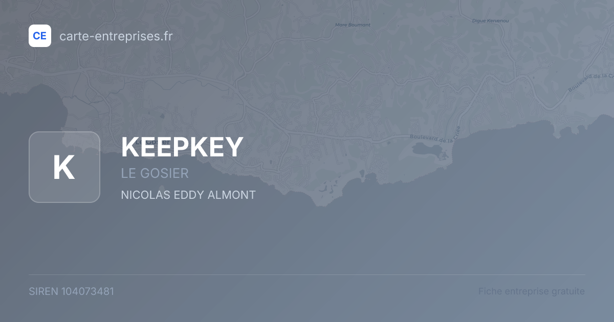 KEEPKEY — 104073481 — fiche entreprise