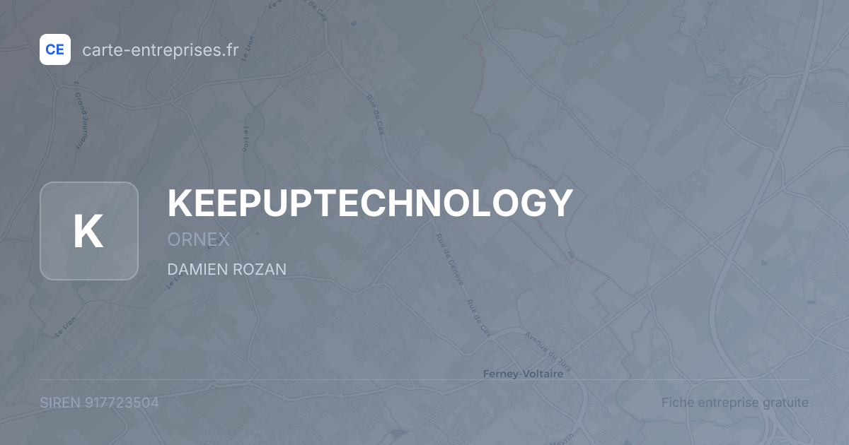 KEEPUPTECHNOLOGY — 917723504 — fiche entreprise