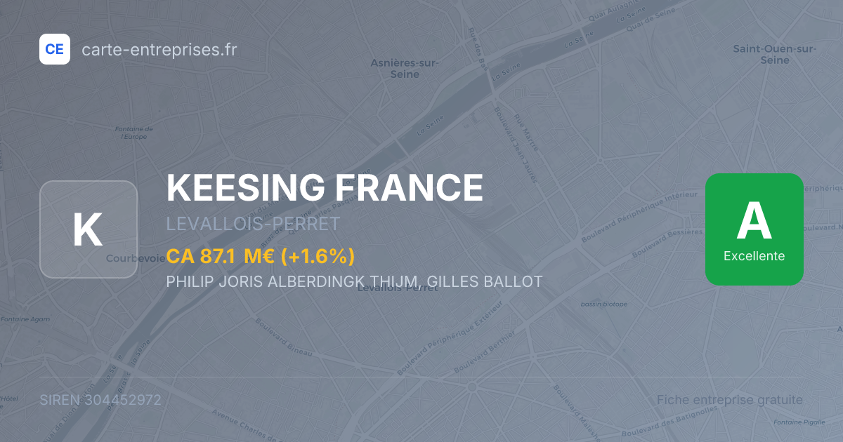 KEESING FRANCE — 304452972 — fiche entreprise