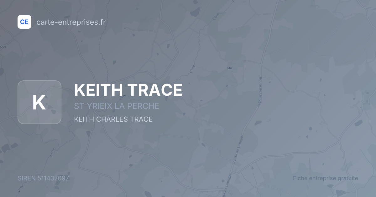 KEITH TRACE — 511437097 — fiche entreprise
