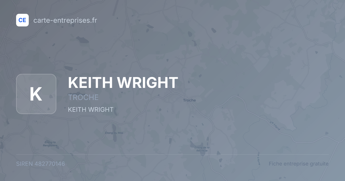KEITH WRIGHT — 482770146 — fiche entreprise