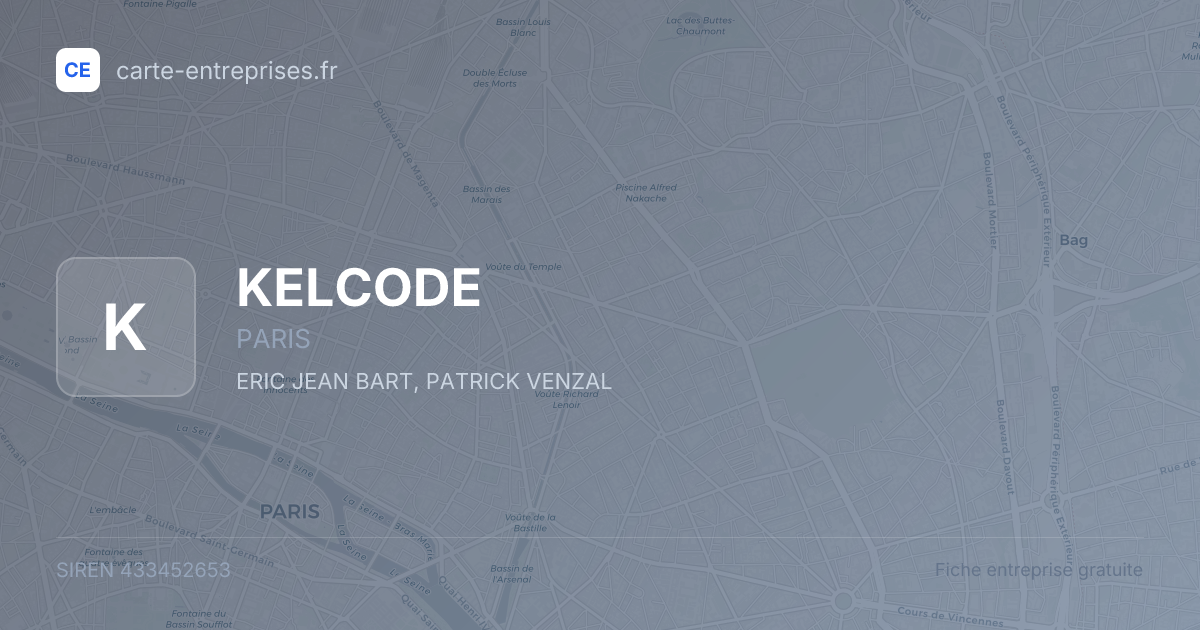 KELCODE — 433452653 — fiche entreprise