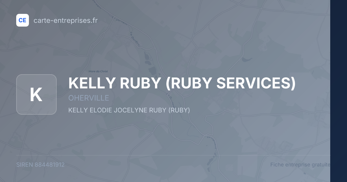 KELLY RUBY (RUBY SERVICES) — 884481912 — fiche entreprise