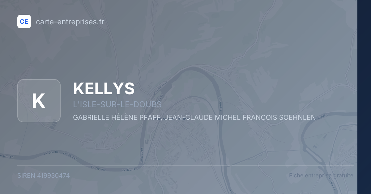 KELLYS — 419930474 — fiche entreprise