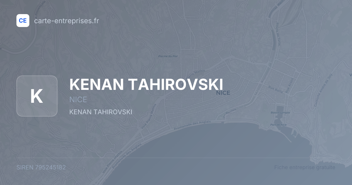 KENAN TAHIROVSKI — 795245182 — fiche entreprise