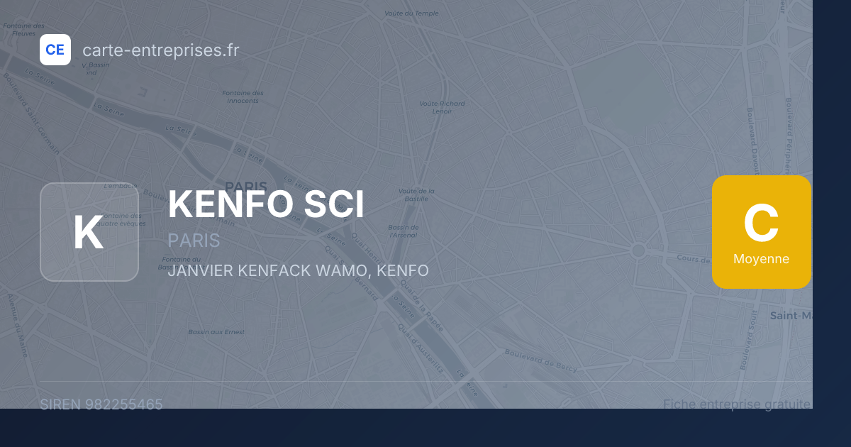 KENFO SCI — 982255465 — fiche entreprise