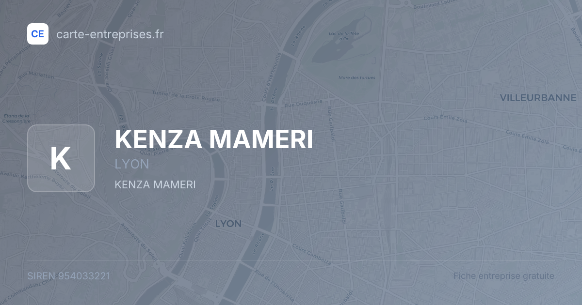 KENZA MAMERI — 954033221 — fiche entreprise
