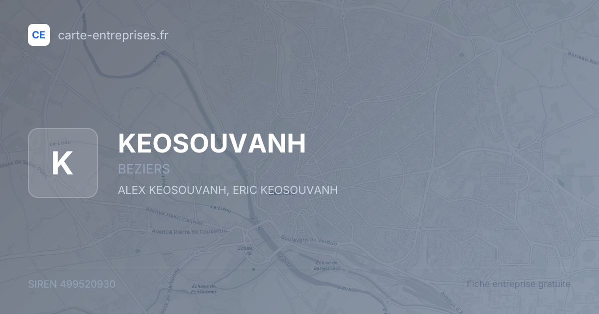 KEOSOUVANH — 499520930 — fiche entreprise