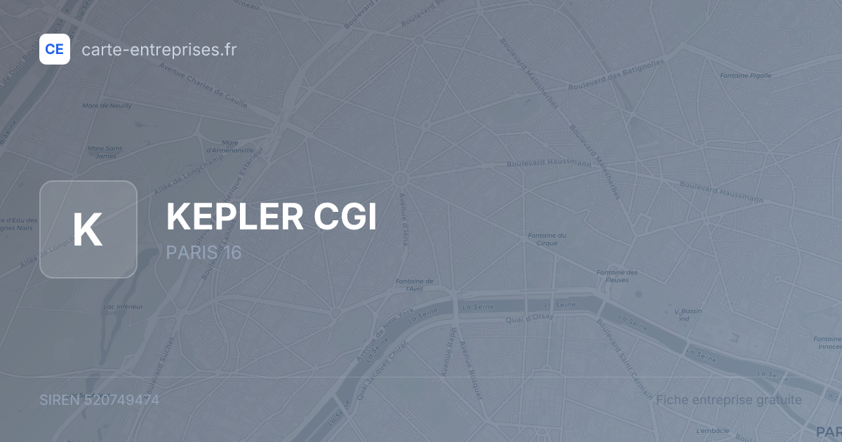 KEPLER CGI — 520749474 — fiche entreprise