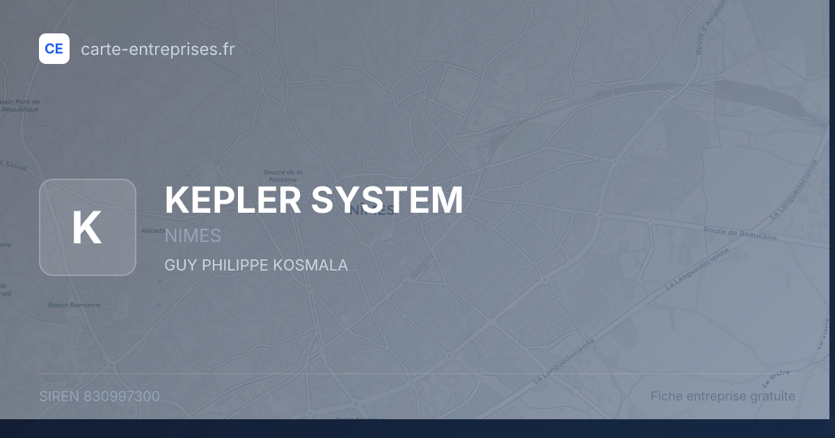 KEPLER SYSTEM — 830997300 — fiche entreprise