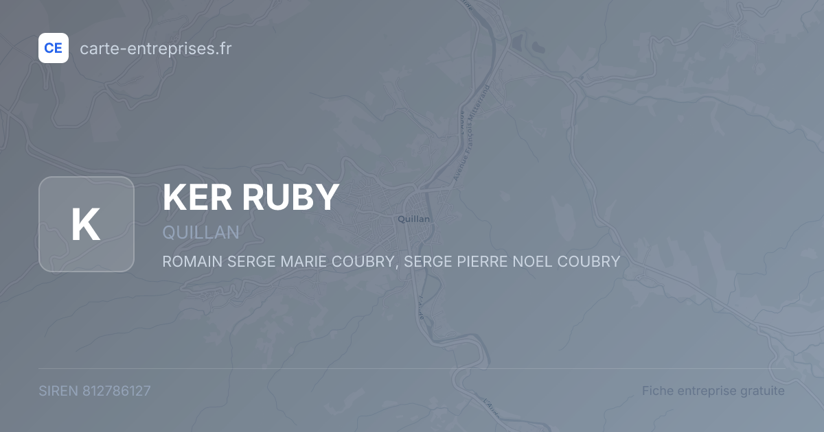 KER RUBY — 812786127 — fiche entreprise