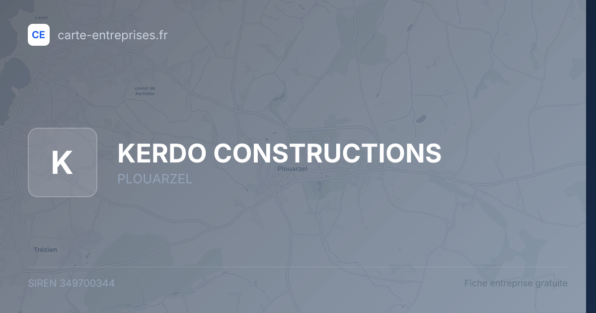 KERDO CONSTRUCTIONS — 349700344 — fiche entreprise