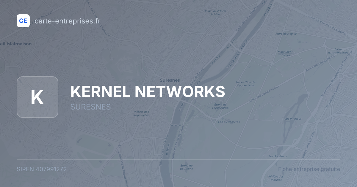 KERNEL NETWORKS — 407991272 — fiche entreprise